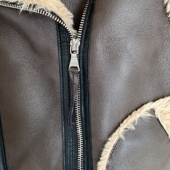 Express Faux Fur Leather Vest - XS - Picture 4 of 16